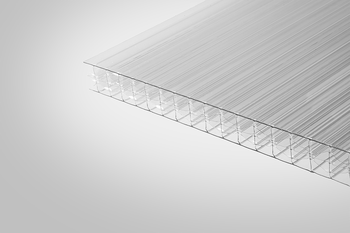 Сотовый поликарбонат Полигаль прозрачный 10,0 мм 2100x6000 мм  ГОСТ