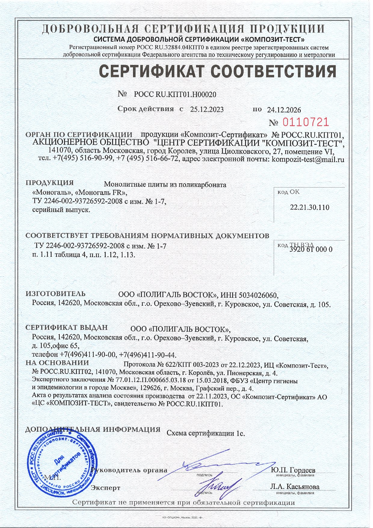 Cертификаты