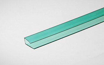 Профиль торцевой для поликарбоната 6мм зеленый 2,1м Колибри