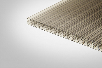 Сотовый поликарбонат Полигаль 10,0 мм 2100x6000 мм бронзовый 42% ГОСТ