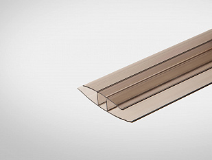 Профиль неразъемный соединительный для поликарбоната 8 мм бронзовый 6 м Колибри