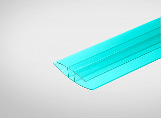 Профиль неразъемный соединительный для поликарбоната 10 мм бирюзовый 6 м