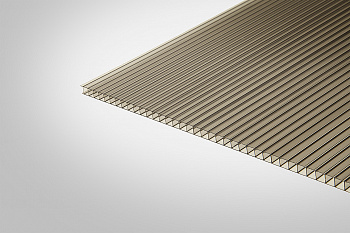 Сотовый поликарбонат Полигаль Практичный бронзовый 30% 8,0 мм 2100x6000 мм