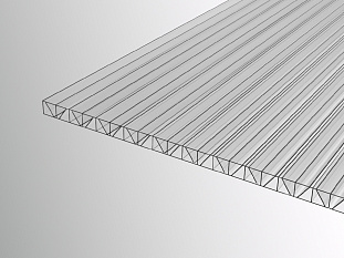 Сотовый поликарбонат Полигаль УСИЛЕННЫЙ прозрачный  6,0 мм 2100x12000 мм