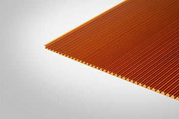 Сотовый поликарбонат Полигаль Практичный янтарный 25% 8,0 мм 2100x6000 мм