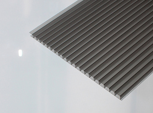 Сотовый поликарбонат Полигаль Практичный 8,0 мм 2100x6000 мм графитовый 20% Комфорт