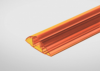 Профиль разъемный соединительный для поликарбоната 6-16 оранжевый 6м