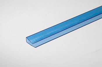Профиль торцевой для поликарбоната 8мм синий 2,1м Колибри