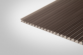 Сотовый поликарбонат Полигаль Практичный 6,0 мм 2100x6000 мм графитовый 20%