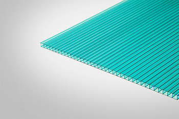 Сотовый поликарбонат Полигаль Практичный бирюзовый 52% 4,0 мм 2100x12000 мм