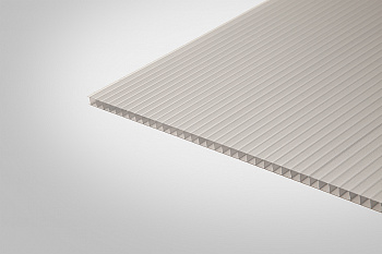 Сотовый поликарбонат Полигаль Практичный серебристый 18% 6,0 мм 2100x6000 мм