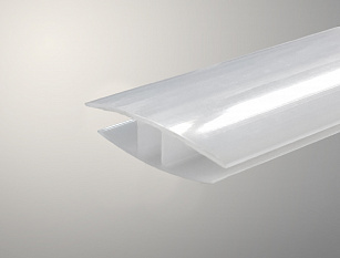 Профиль неразъемный соединительный для поликарбоната 8 мм белый 6 м Практичный