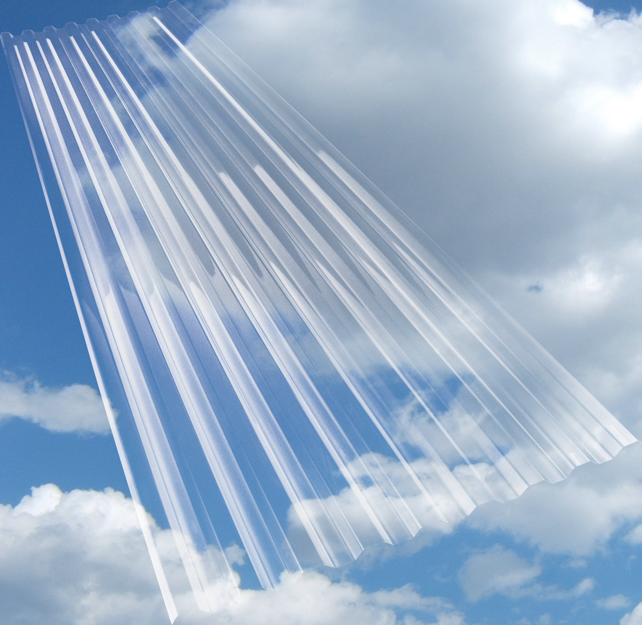 Профилированный поликарбонат SUNTUF С-21  прозрачный 0,8мм 1051х3000 мм