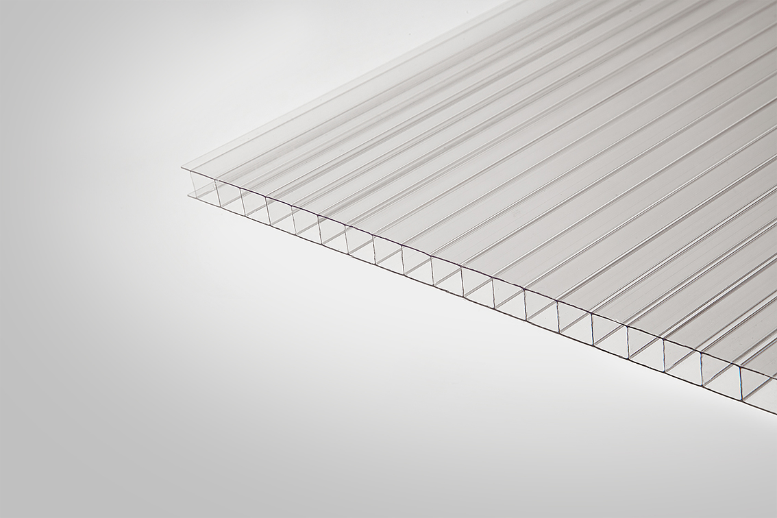 Сотовый поликарбонат КОЛИБРИ прозрачный 4,0 мм 2100x6000 мм