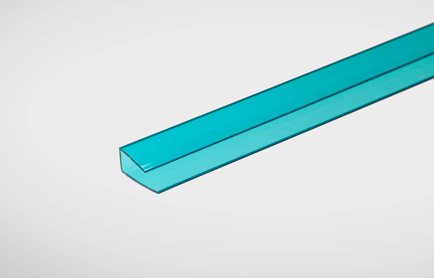 Профиль торцевой для поликарбоната 6мм бирюзовый 2,1м Колибри